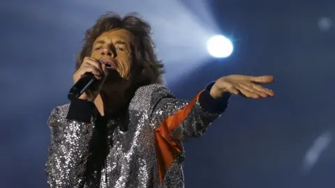 Reuters Mick Jagger on the microphone