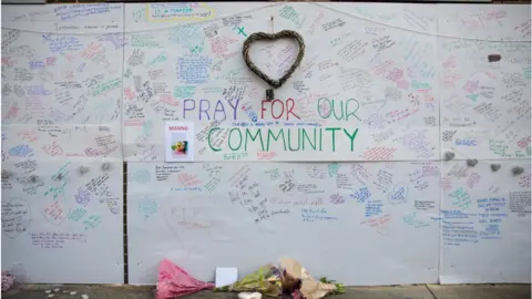 Getty Images Wall of condolence