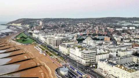 Getty Images A bird's eye view of Eastbourne