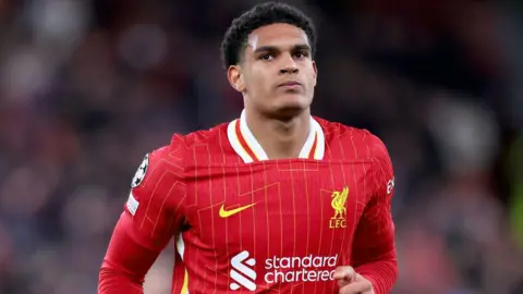 Jarell Quansah in action for Liverpool 