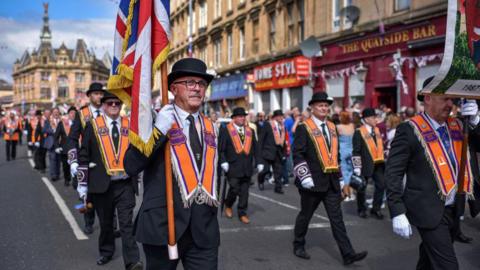 An Orange Order parade in Glasgow in 2019
