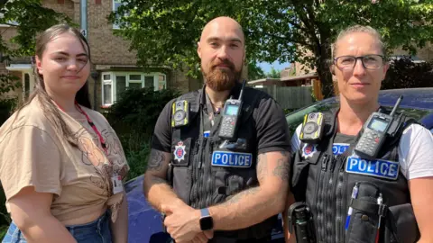 Ellie Harris, Mark Ghosh and Claire Lukey