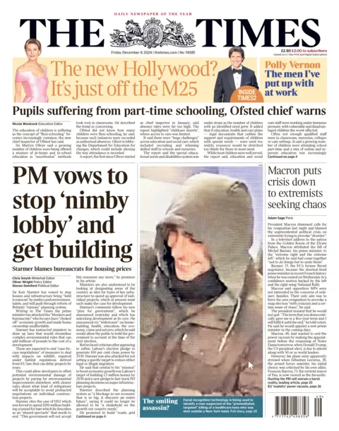  "PM vows to halt  ‘nimby lobby’ and get   building