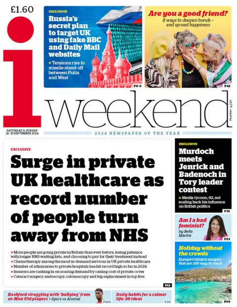  Surge in private UK healthcare as record number of people turn away from NHS'.