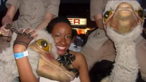 Chinelo Awa on a night out at university