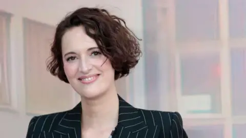 Getty Images Phoebe Waller-Bridge in a black suit
