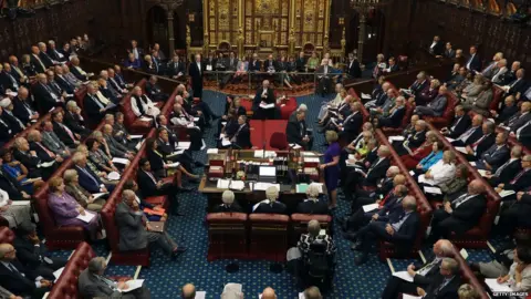 Getty Images A picture of the House of Lords during a debate