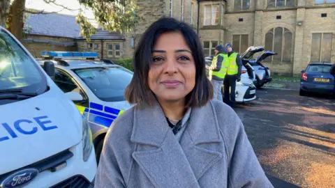 Council official Noreen Aktar at one of the crackdowns 