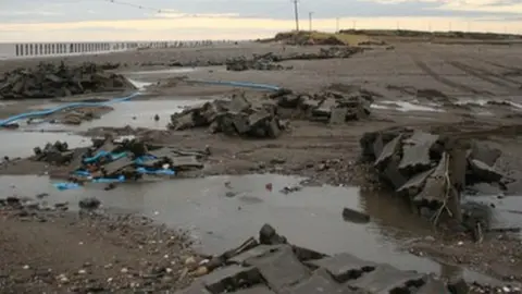 jonathan leadley The road along Spurn Point after the North Sea tidal surge