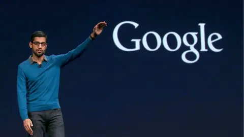 Getty Images Google senior vice president of product Sundar Pichai delivers address during 2015 confernce