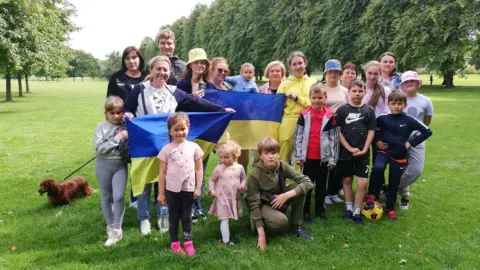 Kateryna Zaichyk Ukrainians in Lurgan park