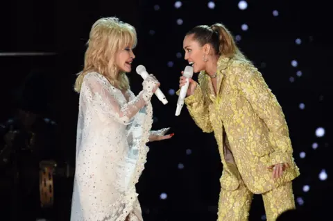 Dolly Parton and Miley Cyrus