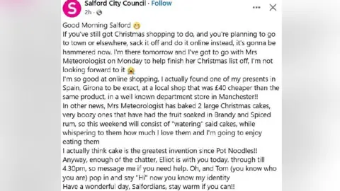 Salford Council/Facebook The social media post. 