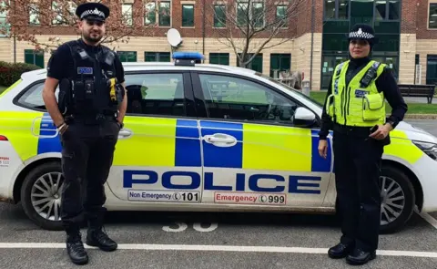North Yorkshire Police PC Arfan Rahouf and PC Uzma Amireddy,
