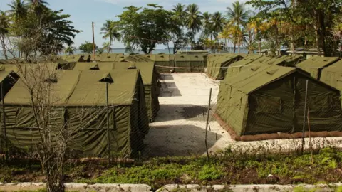 Getty Images The detention centre on Manus Island