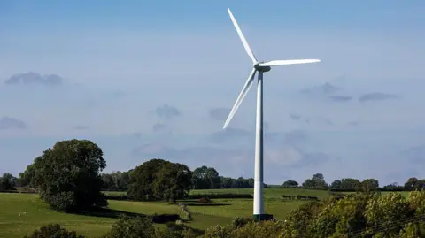 Getty Images A wind turbine in St Briavels, Gloucestershire