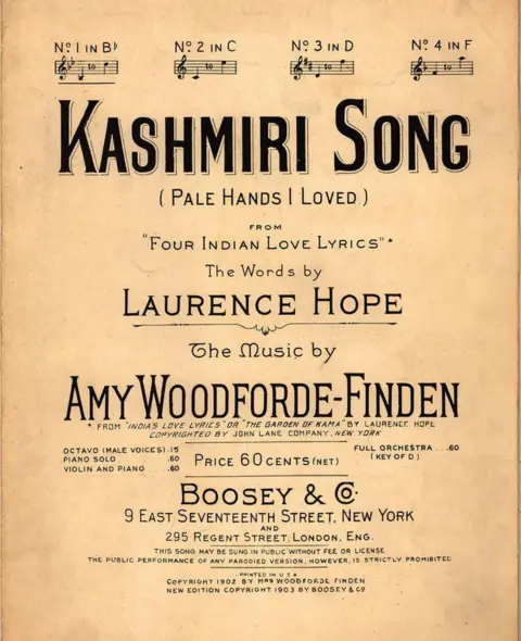 The poem, Kashmiri Song, was set to music