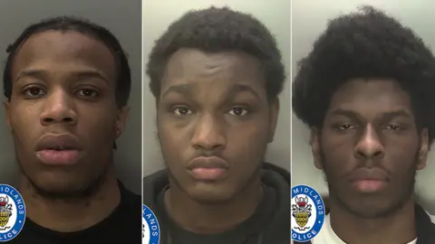 West Midlands Police (L-R) Michael Ugochukwu, Tahjgeem Breakenridge, Kieron Donaldson