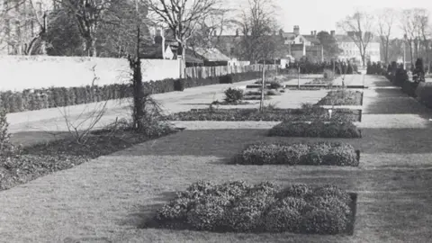 CUBG Formal dogwood 1955; formal heather bed 1959