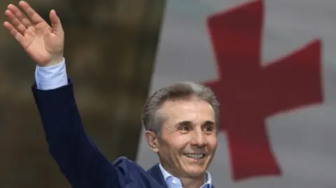 Reuters Bidzina Ivanishvili waving