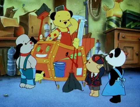 PA Sooty cartoon with Sweep and Sue in 1997