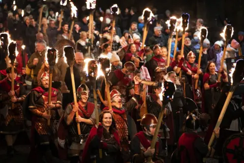 PA Media Edinburgh torchlight procession