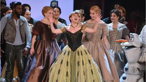 Getty Images The Broadway cast of the Frozen musical