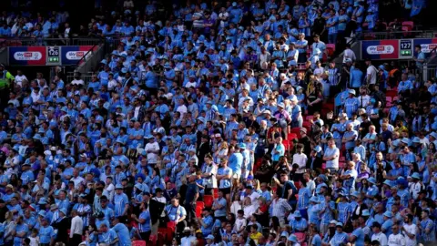 PA Media Coventry fans at Wembley
