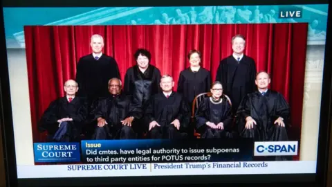 AFP An audio feed of Supreme Court oral arguments over Trump's tax returns