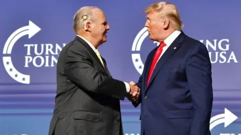 Getty Images Rush Limbaugh with President Donald Trump