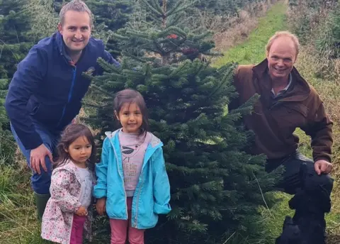 Matthew Corrie Matthew Corrie with his children and Charlie Spurway on the Harburn Estate