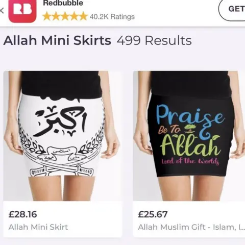 Rebubble Allah mini skirts
