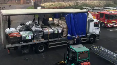 TWFRS Lorry with equipment in