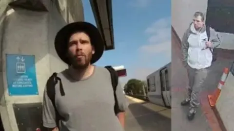 Bart Police Department the suspect on the platform