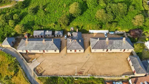 ArtHouse Jersey Greve de Lecq barracks aerial shot