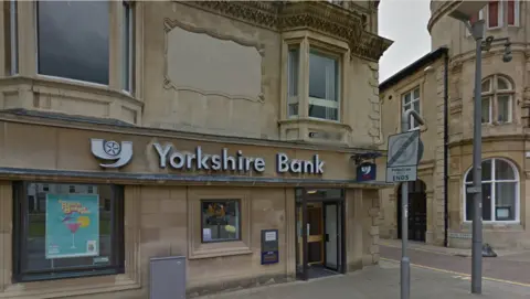 Google Image of the former Yorkshire Bank in Church Street Peterborough