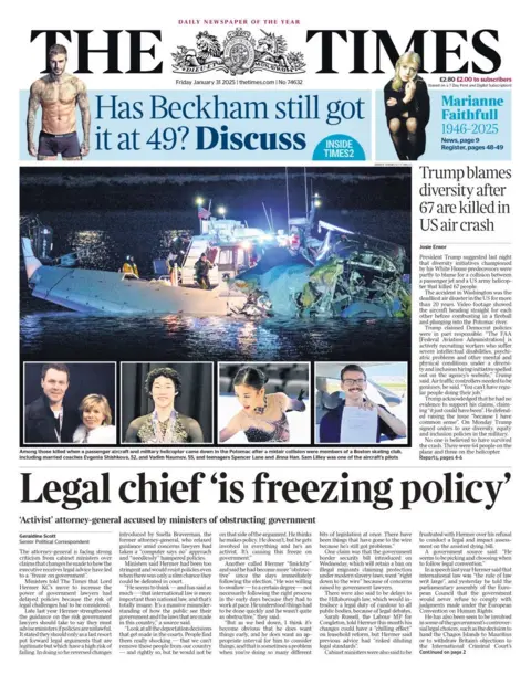 Times front page 31 January 2025