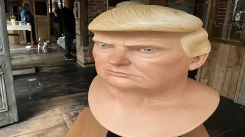 George Carden/BBC Donald Trump head and neck sculpture 