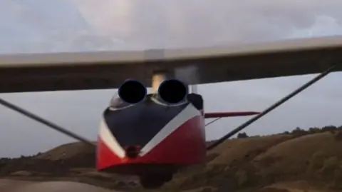 AAIB View of glider from camera on a drone