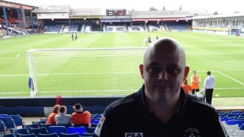 Richard Armstrong Luton Town fan Richard Armstrong at Kenilworth Road