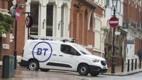 BT A BT van in Edinburgh