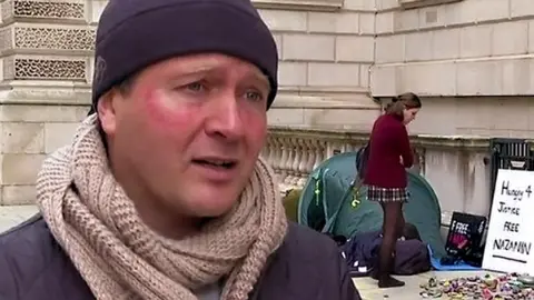 Richard Ratcliffe outside Whitehall