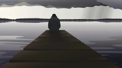 Getty Images illustration of a young man on a dock