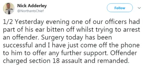 Twitter Nick Adderley tweet