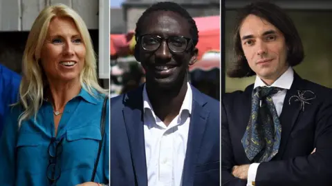 AFP Composite picture of retired bullfighter Marie Sara; Rwandan refugee Hervé Berville and mathematician Cédric Villani