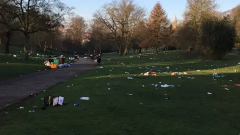 Litter at Nottingham Arboretum