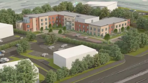 Shropshire Council an artists impression of the site.