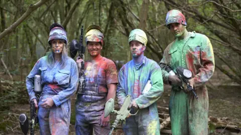 Getty Images Paintballing - stock image