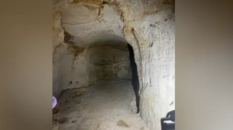 Supplied An image of tunnels underneath the site of the Godstone sinkhole.