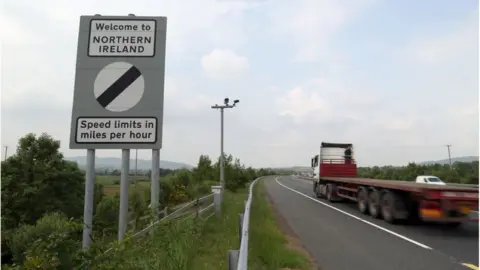 Getty Images Sign on the Northern Ireland border